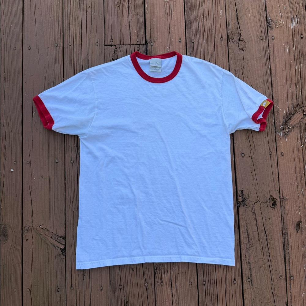 Nike Red and White Ringer Tee